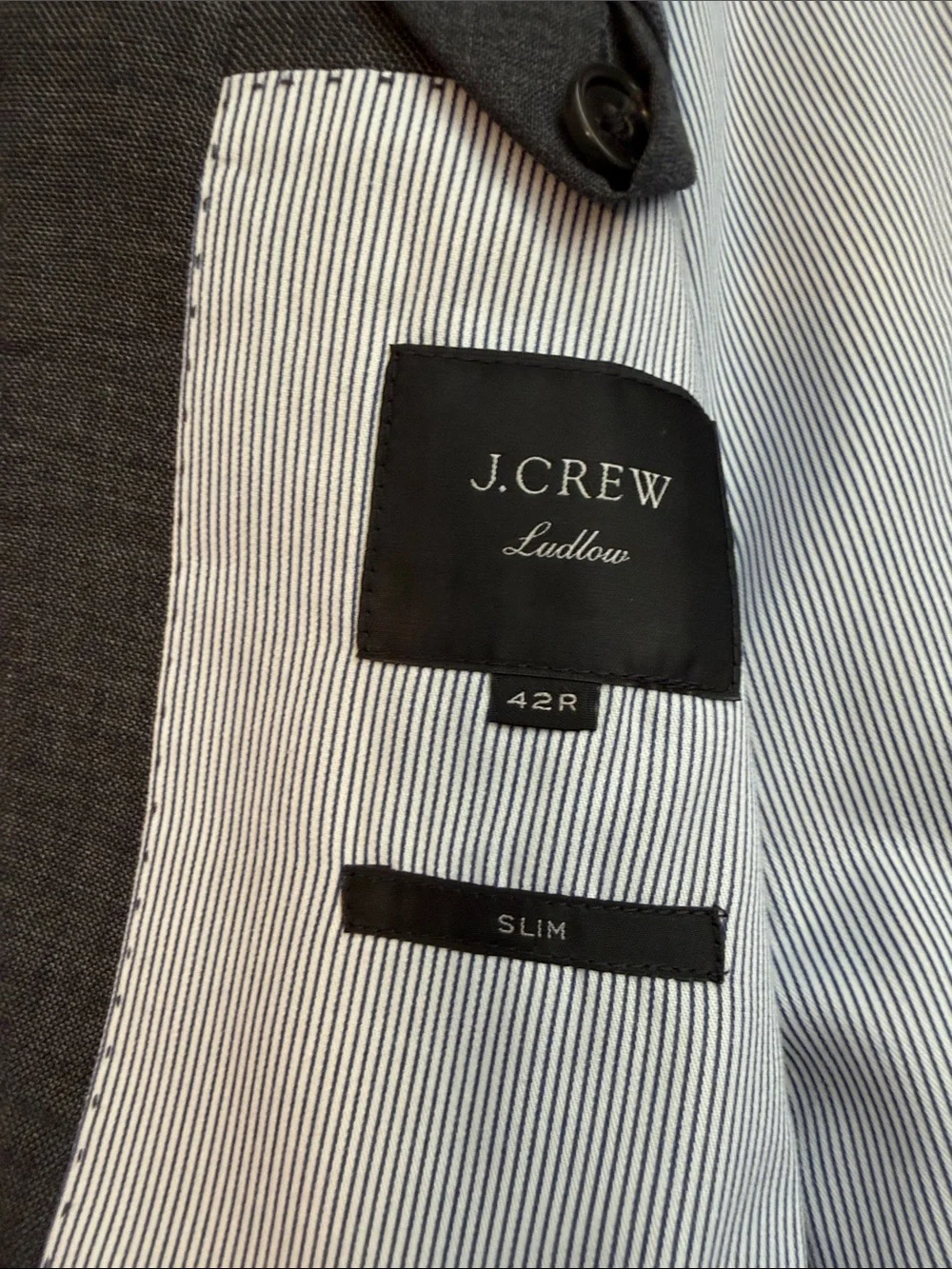 Men's Jcrew ludlow Charcoal Gray Two-Button Blazer